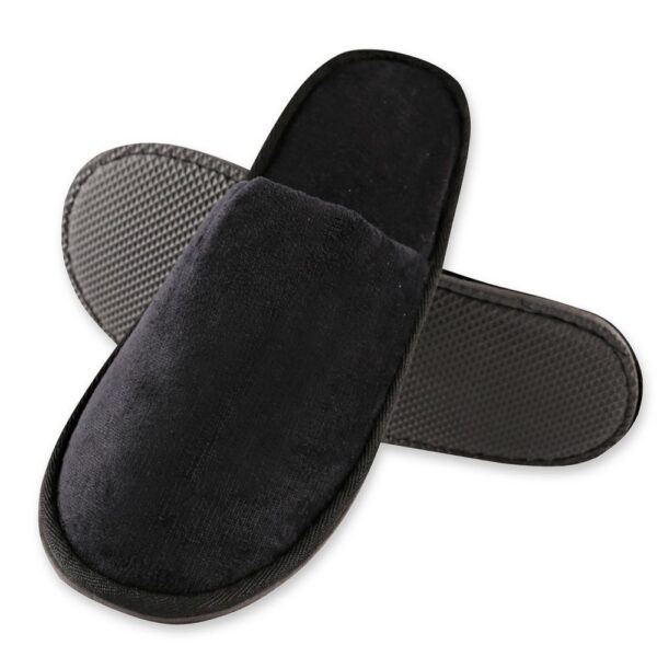 AXB-20720schwarz20Slipper20Velour20geschlossen.jpg Hotelslipper Velours schwarz